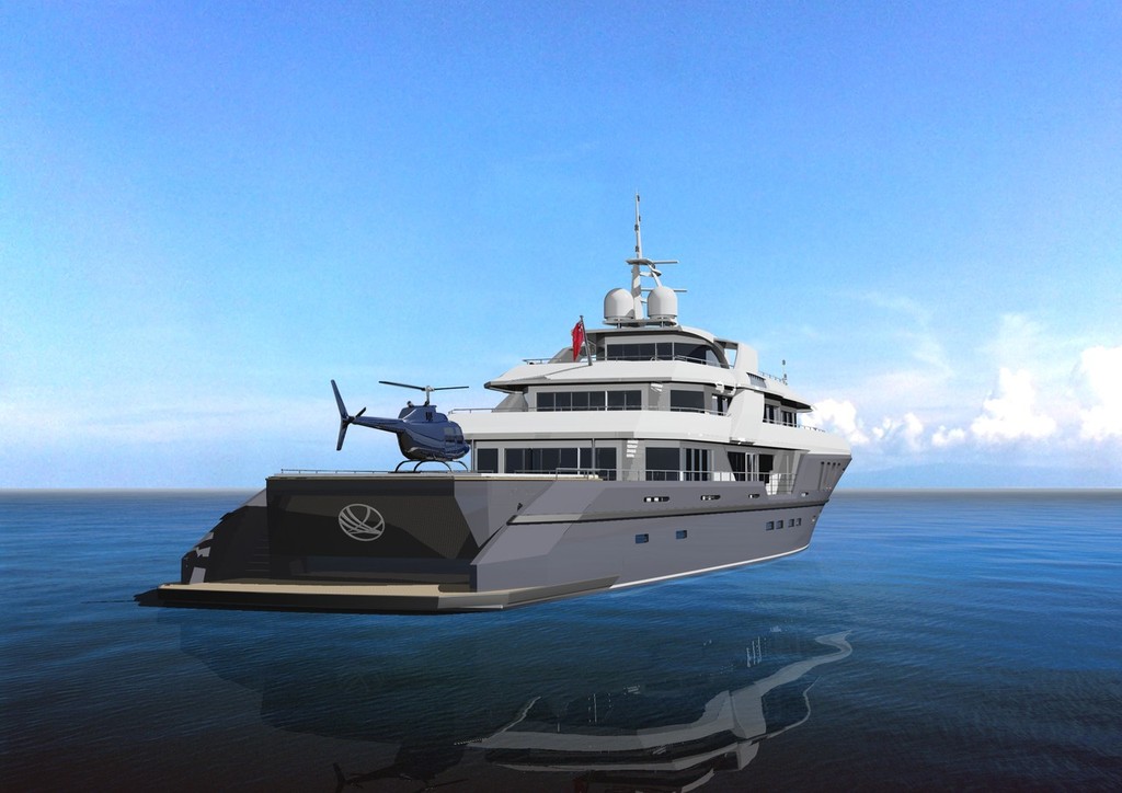 Ruea 75m - aft Helideck © Ruea Yachts